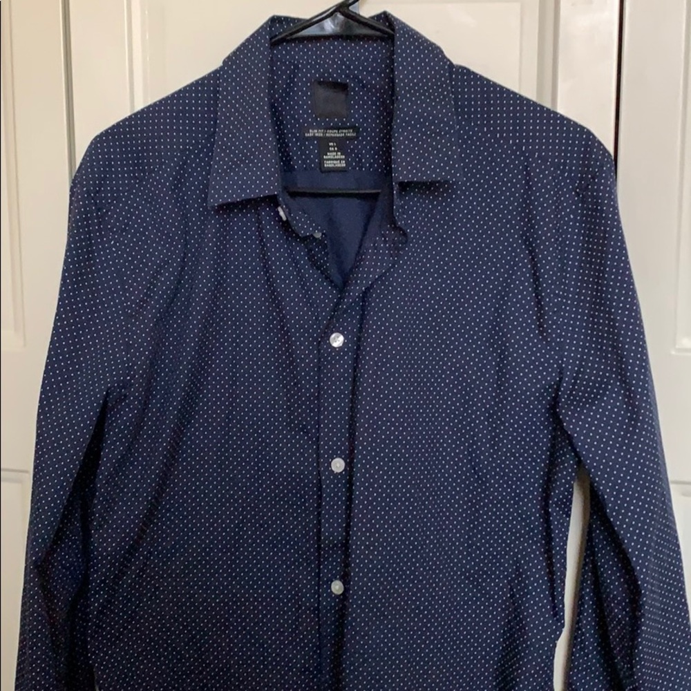 H&M navy button down dress shirt
